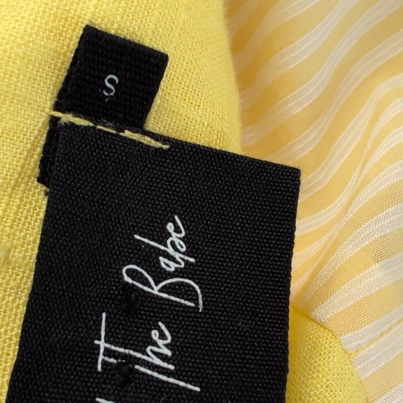 Bandit & The Babe Yellow Linen Cotton Blend Women's Oversized Blazer Size Sm - Picture 7 of 10